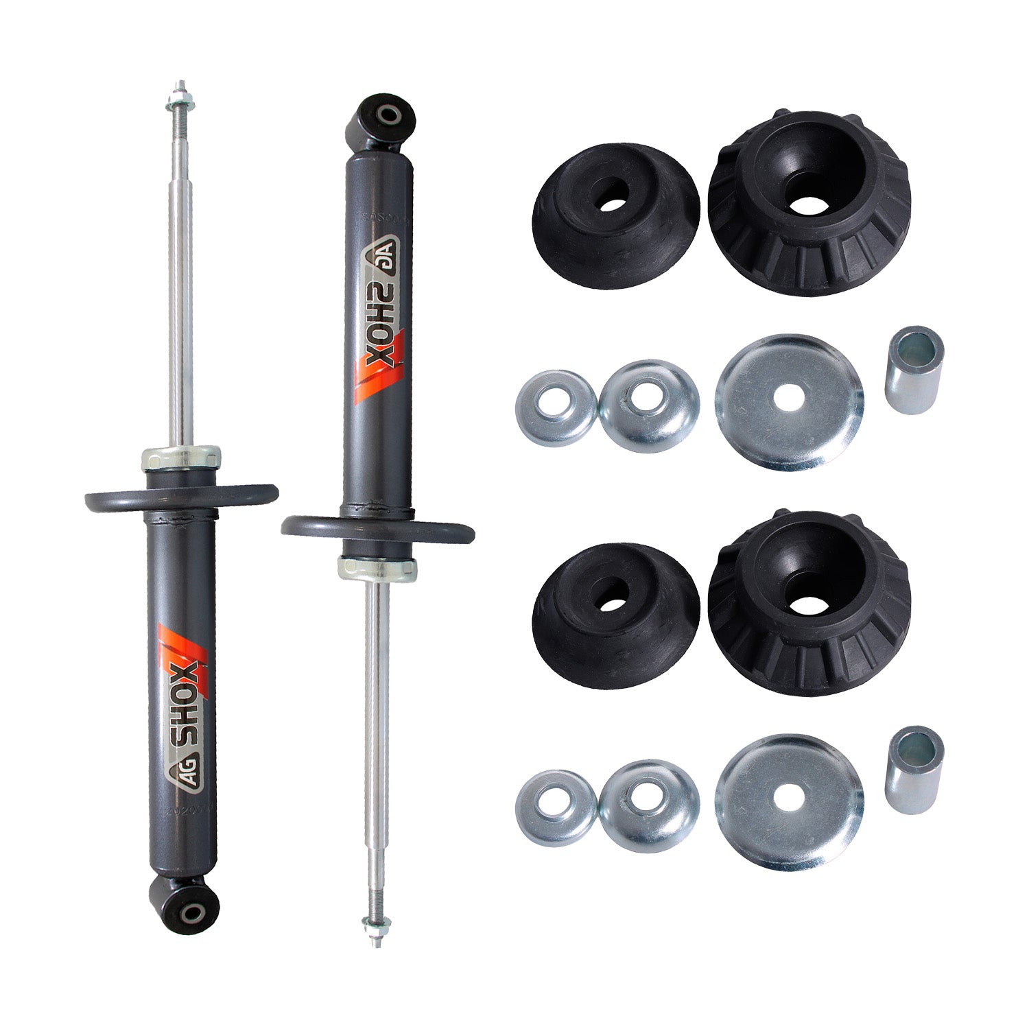 Kit Deportivo Amortiguadores Ag Shox y Bases Volkswagen Jetta A2 1987-1992 Traseros