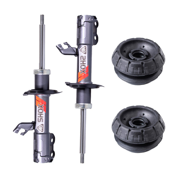 Kit Deportivo Amortiguadores Ag Shox y Bases Nissan March 2011-2023 Delanteros