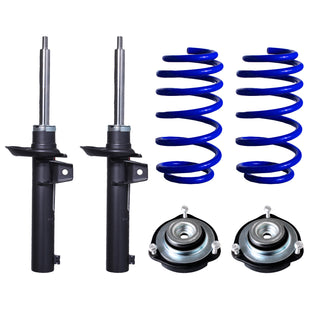 Resortes Deportivos AG Kit y Amortiguadores Deportivos AG Shox Volkswagen Golf A6 (Carter 55 mm) (Trasero con Eje Suspensión Independiente Buje 14 mm) (2.5L) 2009-2013 Delanteros