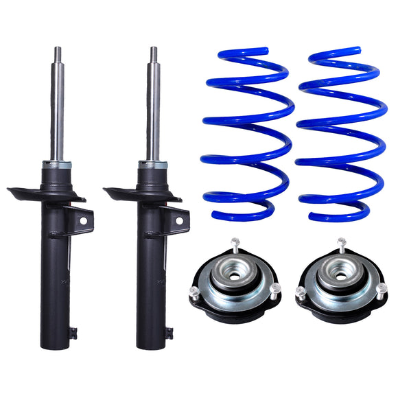 Resortes Deportivos AG Kit y Amortiguadores Deportivos AG Shox Volkswagen Jetta A6 (Bicentenario) (Carter 55 mm) (2.5L) (Trasero con Eje Suspensión Independiente Buje 14 mm) 2010-2018 Delanteros