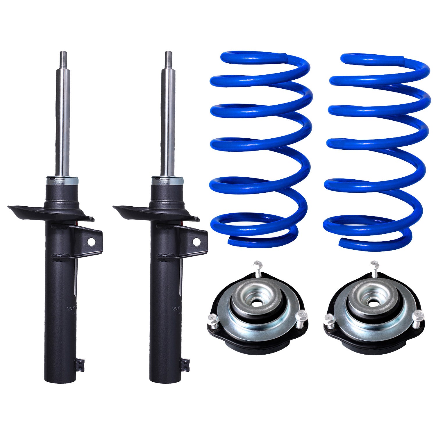 Resortes Deportivos AG Kit y Amortiguadores Deportivos AG Shox Volkswagen New Beetle (Carter 55 mm) (2.5L) (Trasero con Eje Suspensión Independiente Buje 14 mm) 2012-2019 Delanteras