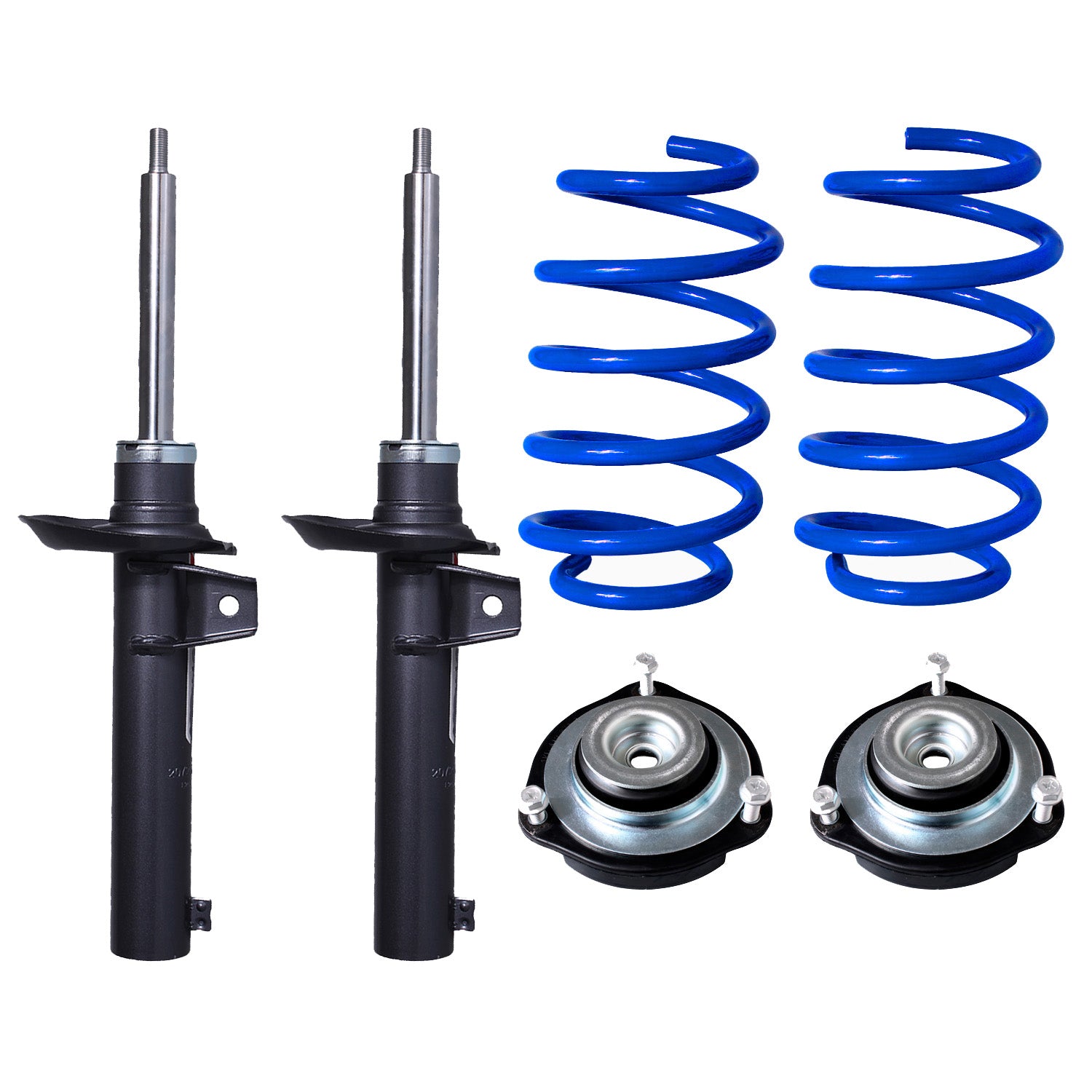 Resortes Deportivos AG Kit y Amortiguadores Deportivos AG Shox Volkswagen Jetta A5 (Bora) (2.5L) (Carter 55 mm) (Trasero con Eje Suspensión Independiente Buje 14 mm) 2005-2011 Delanteros