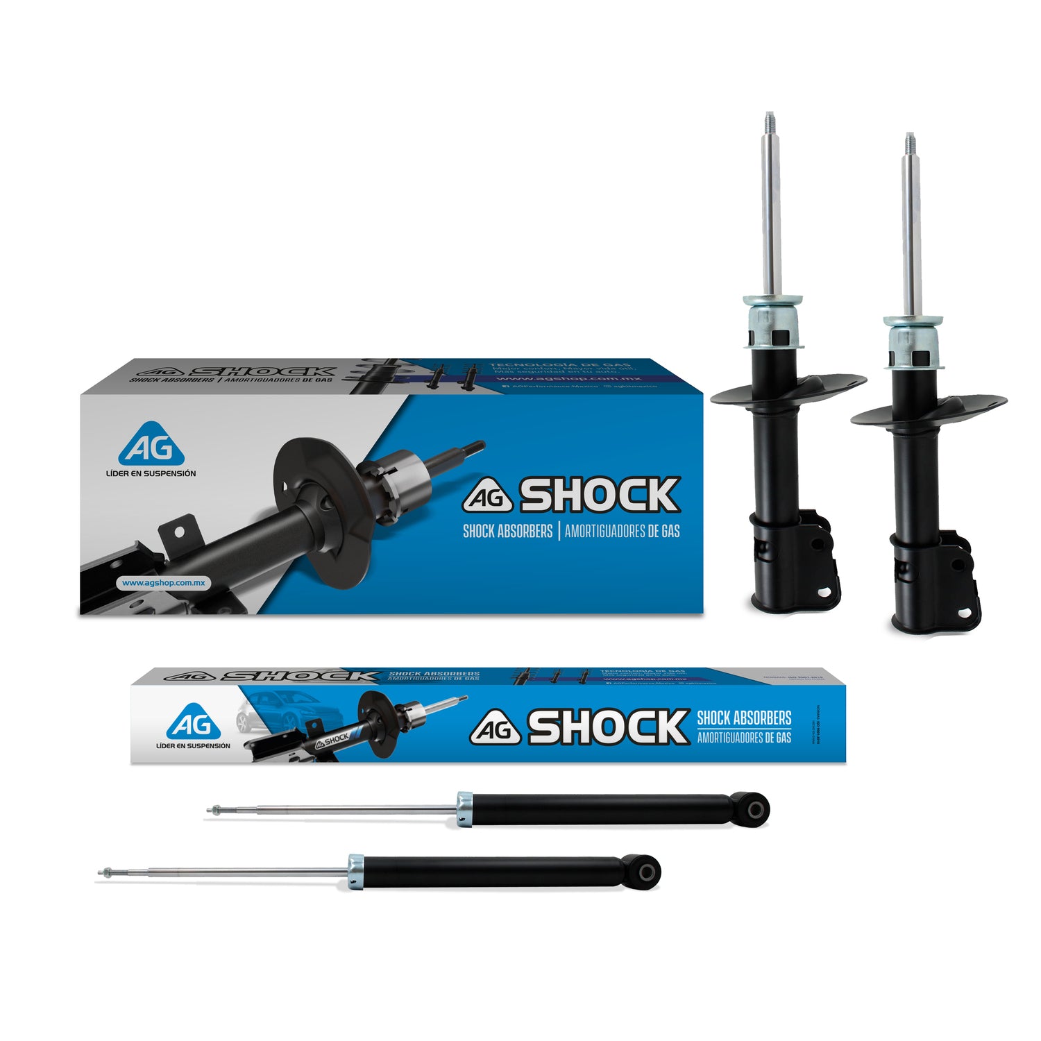 Amortiguadores Originales AG Shock Nissan Aprio 2008-2010 Delanteros y Traseros