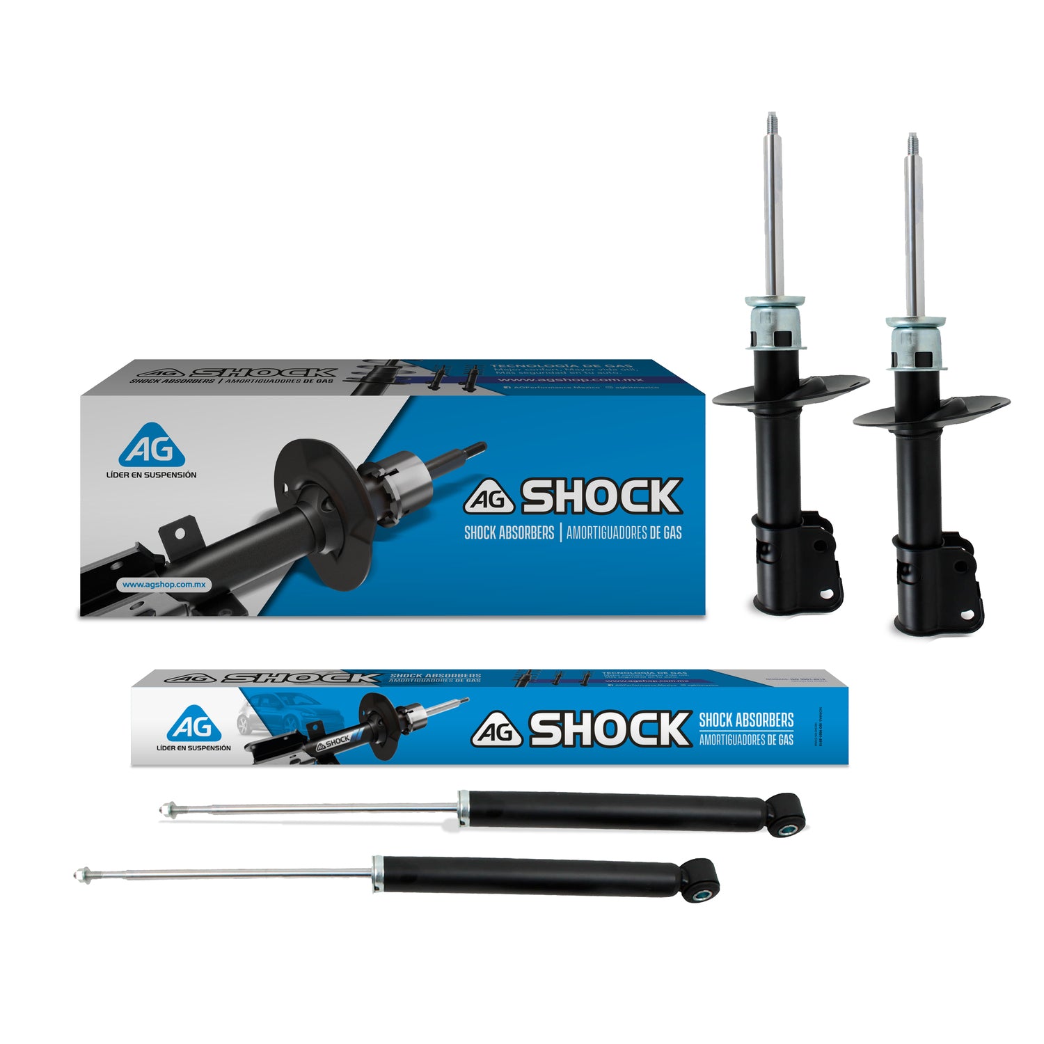Amortiguadores Originales Ag Shock Renault Sandero (Brasil) 2015-2024 4 piezas