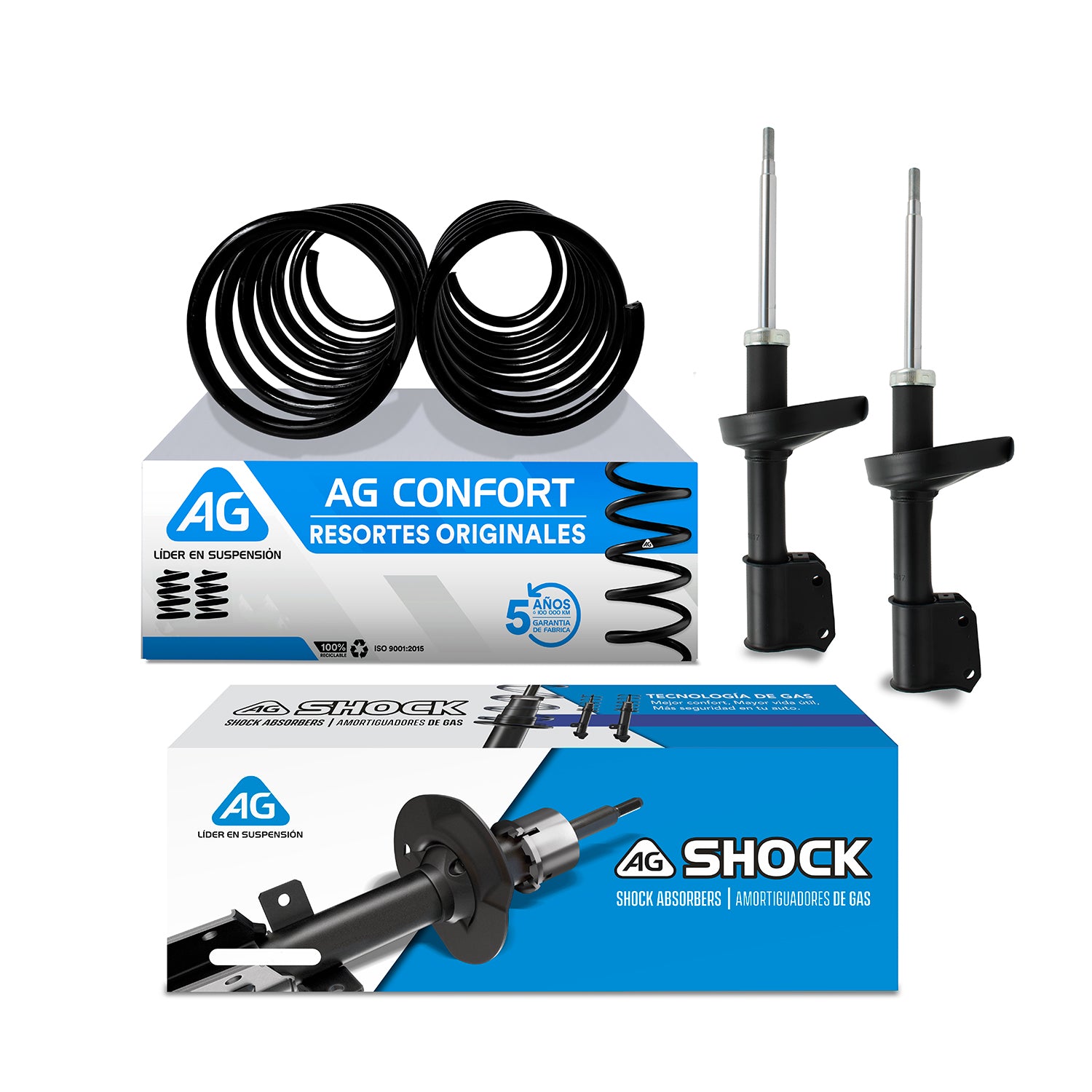 Kit Original Resortes y Amortiguadores Nissan Platina 02-10 Delanteros Kit 4 Piezas