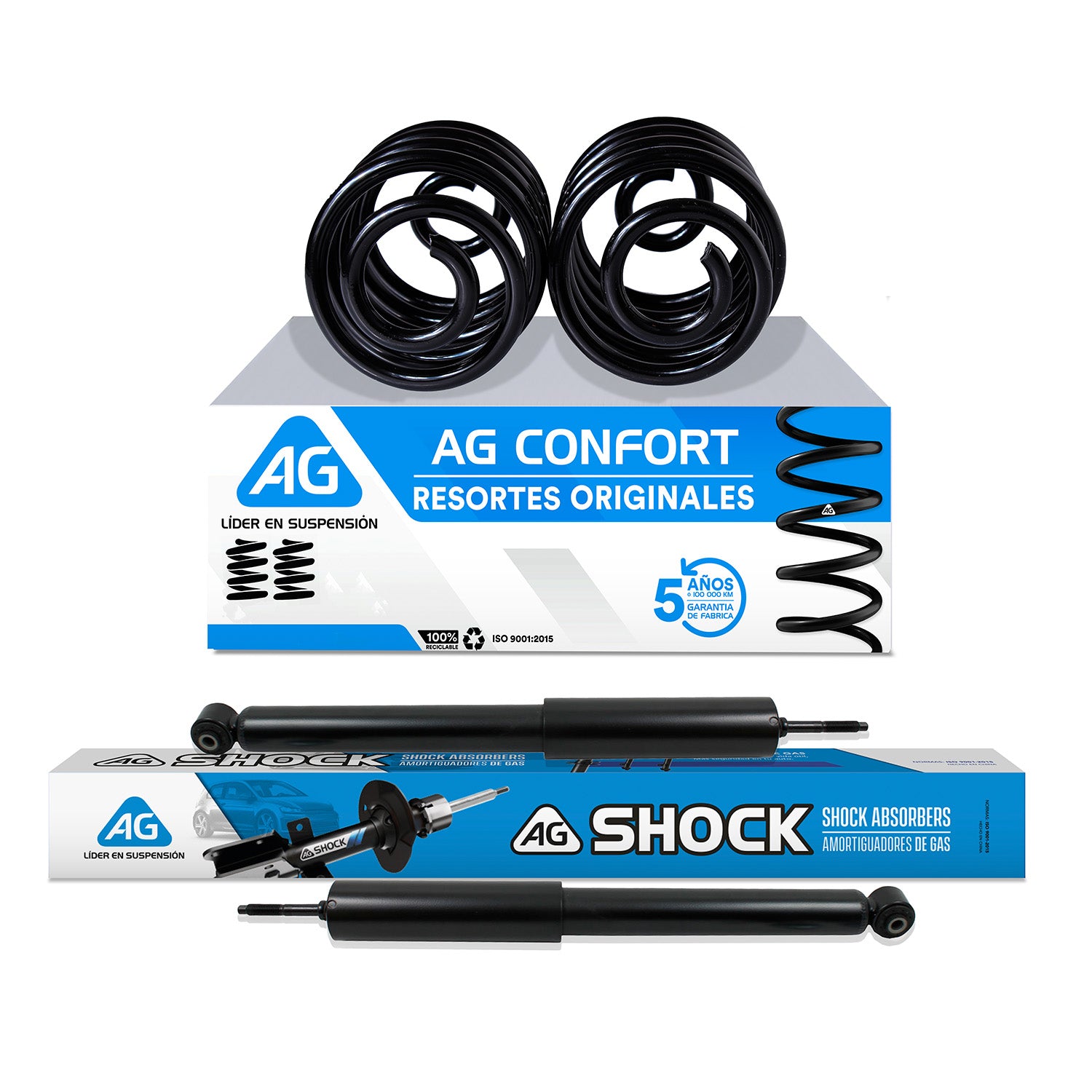 Kit Original Resortes y Amortiguadores Chevrolet Chevy (Reforzado) 1994-2012 Traseros Kit 4 Piezas