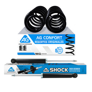 Kit Original Resortes y Amortiguadores Volkswagen Golf A5 (Para Eje rígido trasero) 2006-2009 Traseros Kit 4 Piezas