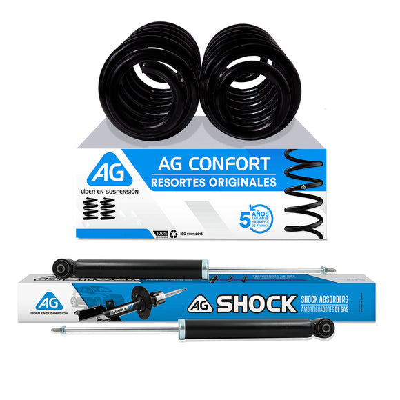 Kit Original Resortes y Amortiguadores Volkswagen Bora 05-11 Traseros Kit 4 Piezas