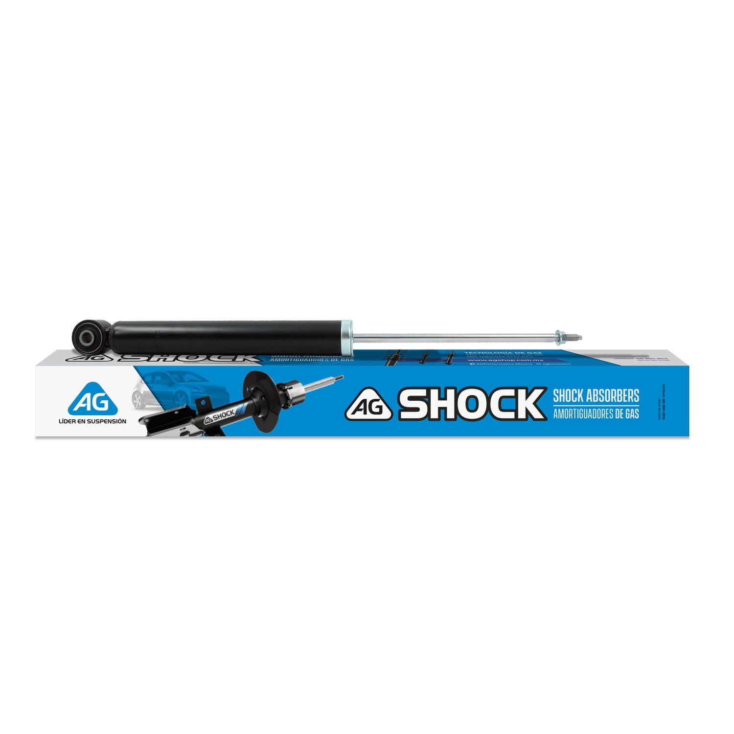 Amortiguador Original Ag Shock Audi A3 Quattro (Carter 55 mm) (Eje rígido Buje 14 mm) 2004-2012 Trasero Izquierdo