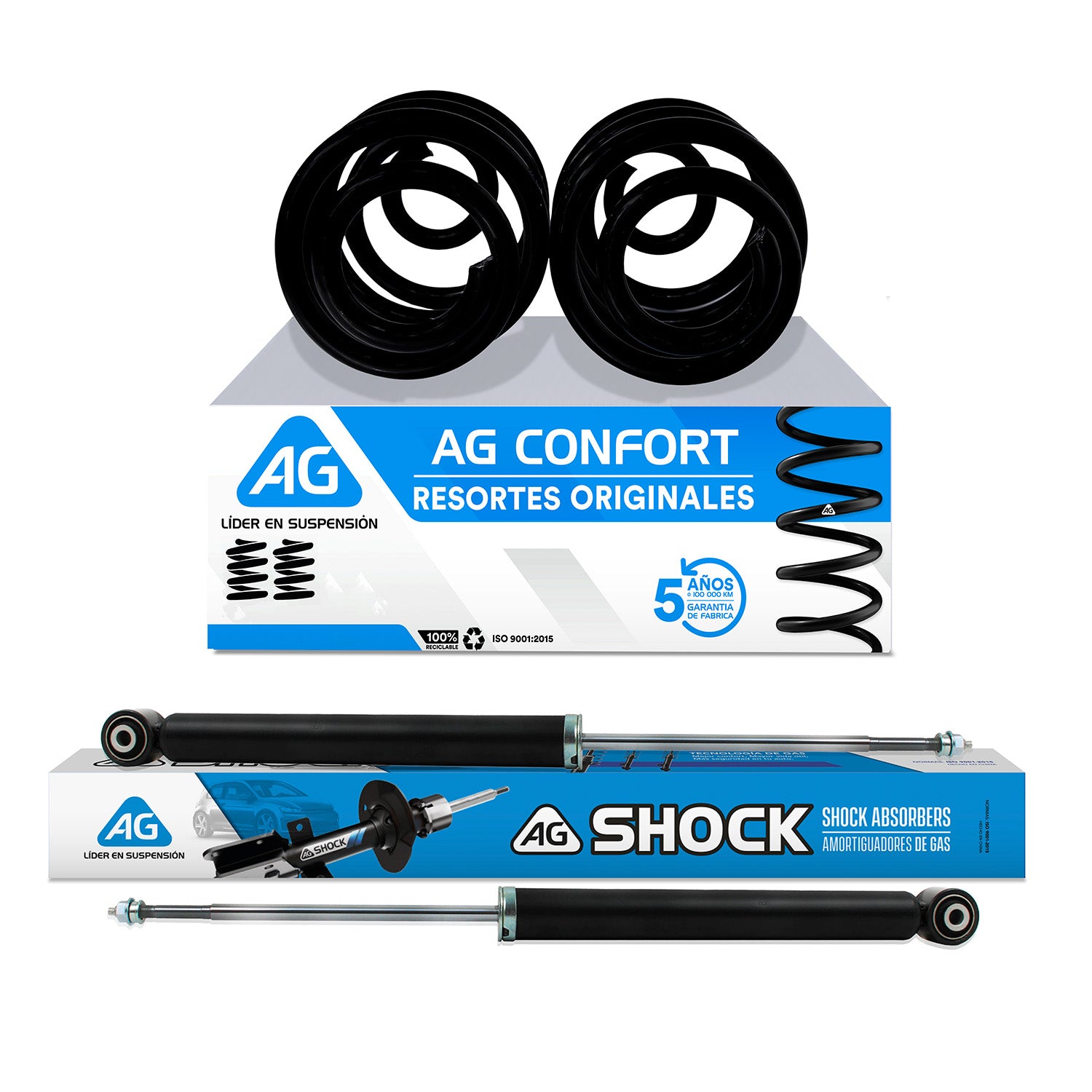 Kit Original Resortes y Amortiguadores Nissan Tiida 06-19 Traseros Kit 4 Piezas