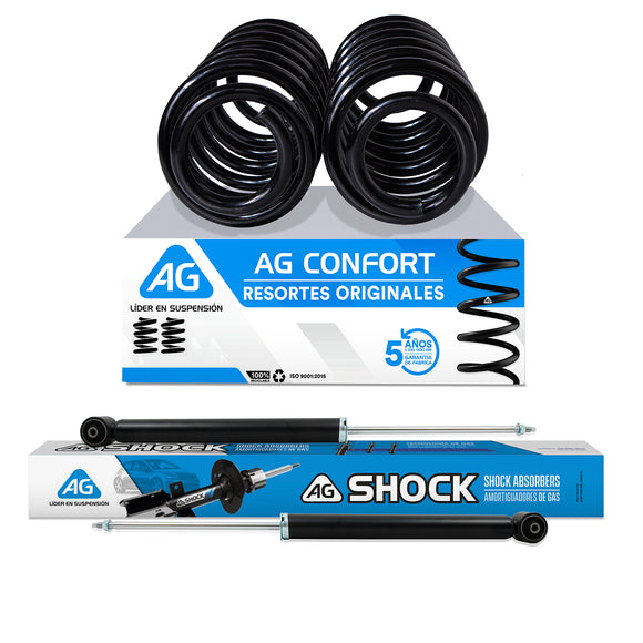 Kit Original Resortes y Amortiguadores Volkswagen Polo 03-07 Traseros Kit 4 Piezas