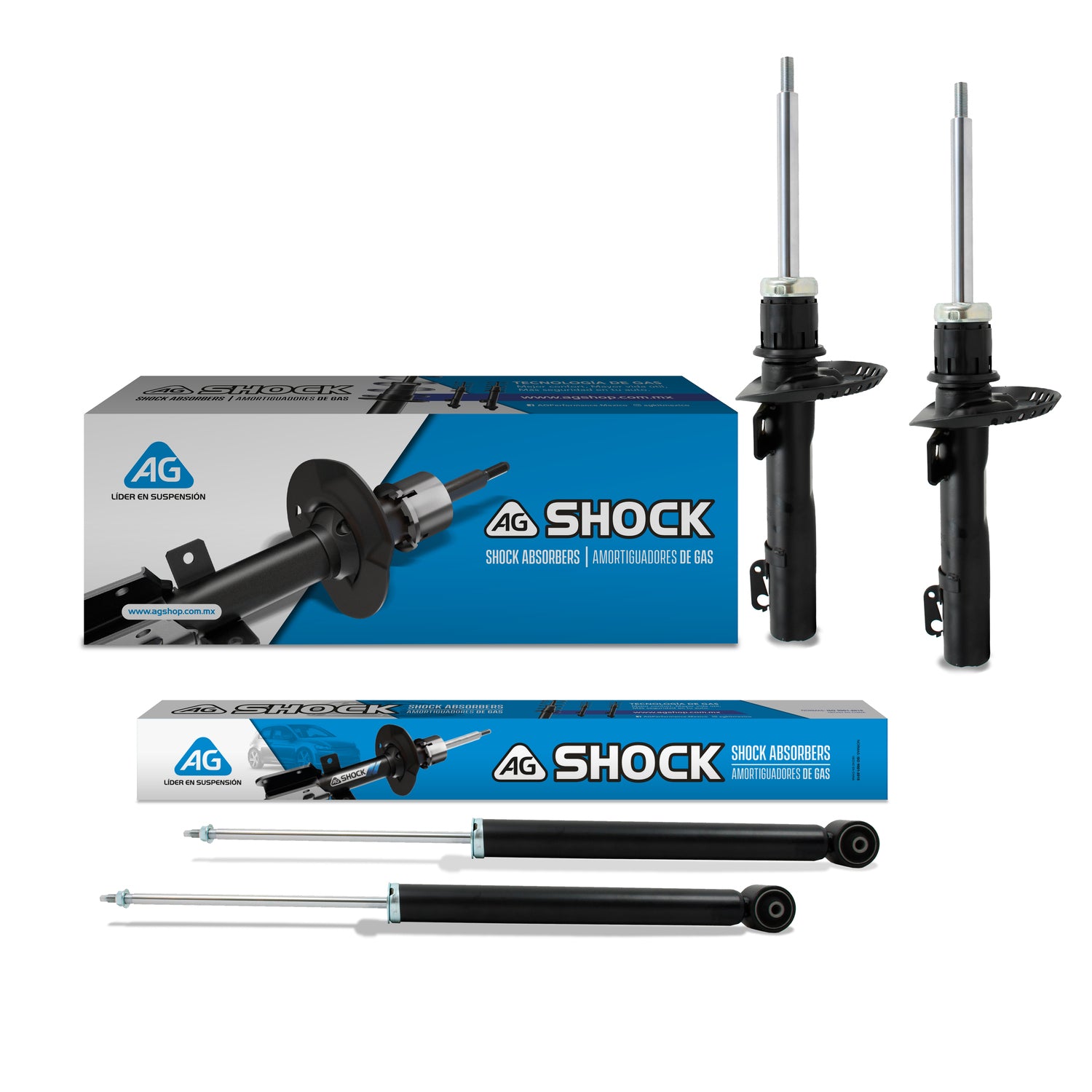 Amortiguadores Originales Ag Shock Volkswagen Lupo 2005-2009 4 piezas