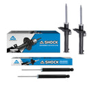 Amortiguadores Originales AG Shock Volkswagen Golf A7 (Eje Suspensión Independiente Buje 10 mm) (Carter 50 mm) 2014-2020 Delanteros y Traseros-1