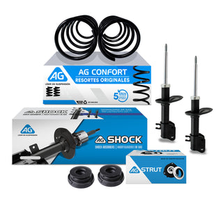 Kit Original Resortes, Amortiguadores y Bases Chevrolet Matiz India 06-09 Del X6