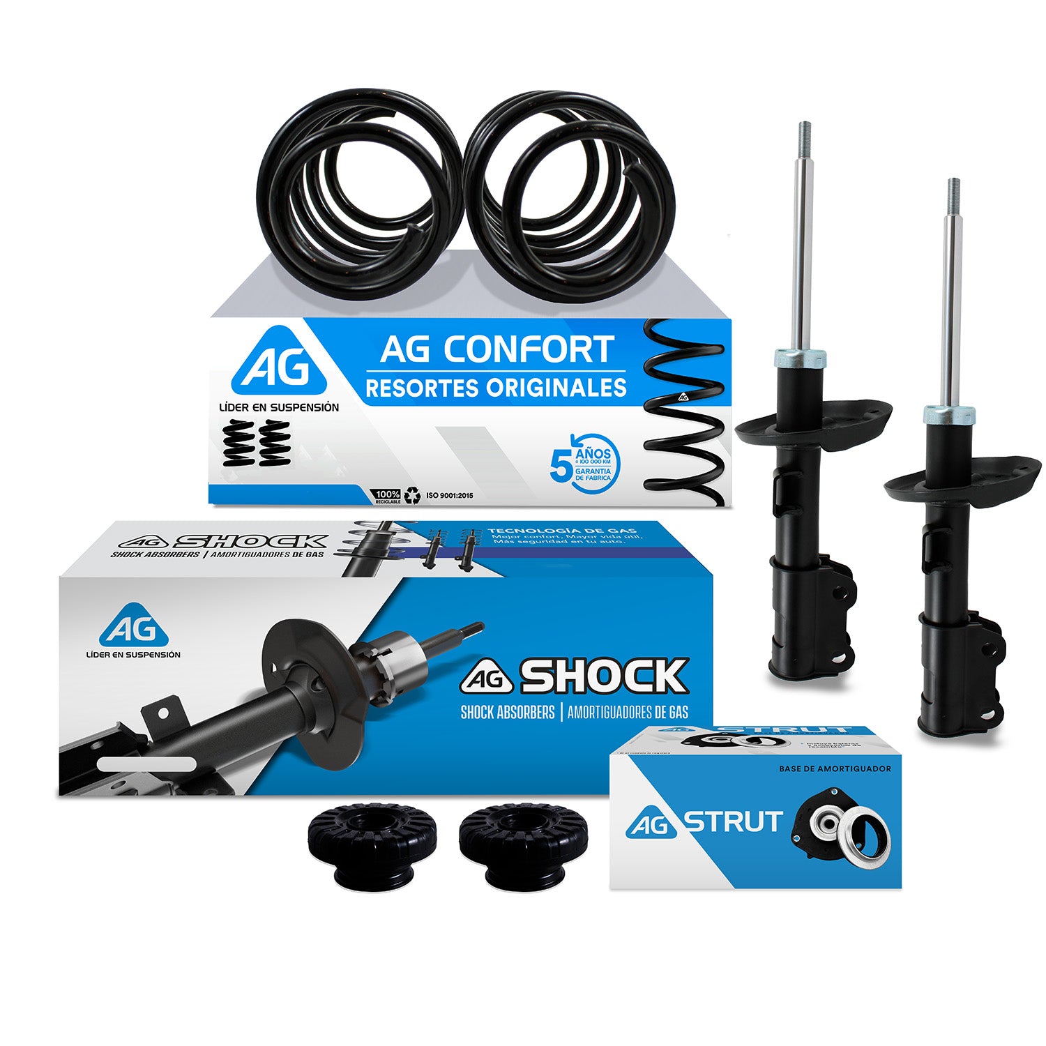 Kit Original Resortes, Amortiguadores y Bases Chevrolet Sonic 12-19 Del Kit X6