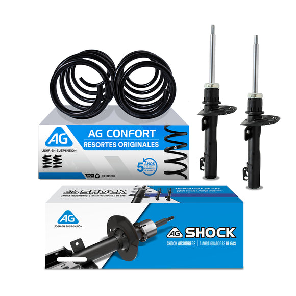 Kit Original Resortes y Amortiguadores Volkswagen Polo 03-07 Delanteros Kit 4 Piezas