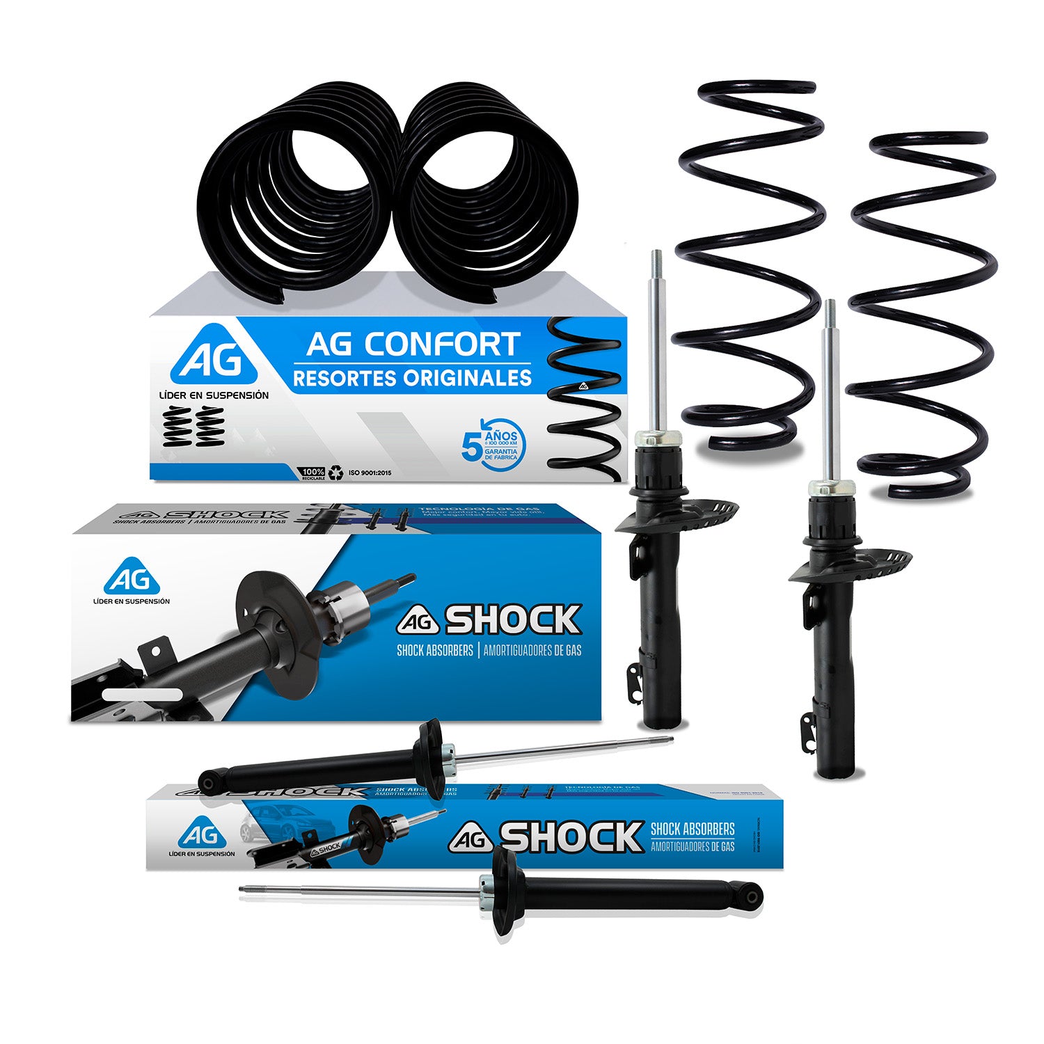 Kit Original Resortes y Amortiguadores VW Gol 09-18