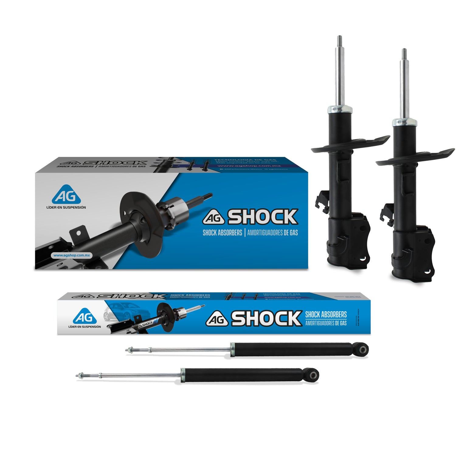 Amortiguadores Originales Ag Shock Nissan March 2011-2022 Kit 4 Piezas