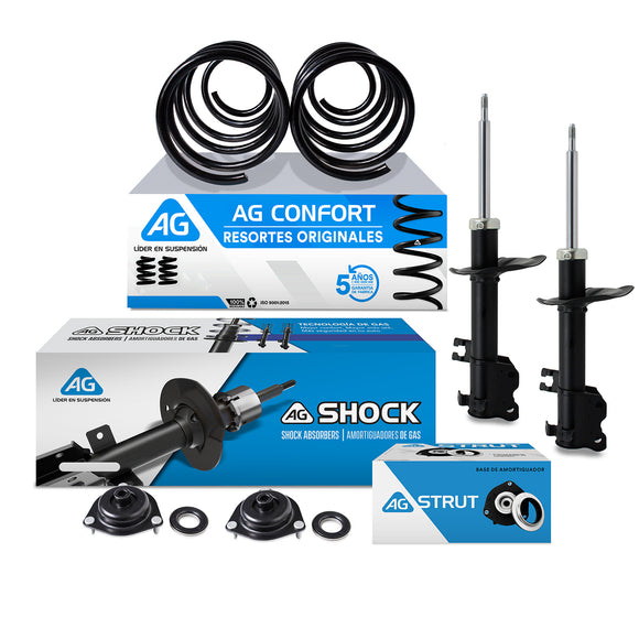 Kit Original Resortes, Amortiguadores y Bases Nissan Sentra 01-06 Delanteros Kit 6 Piezas