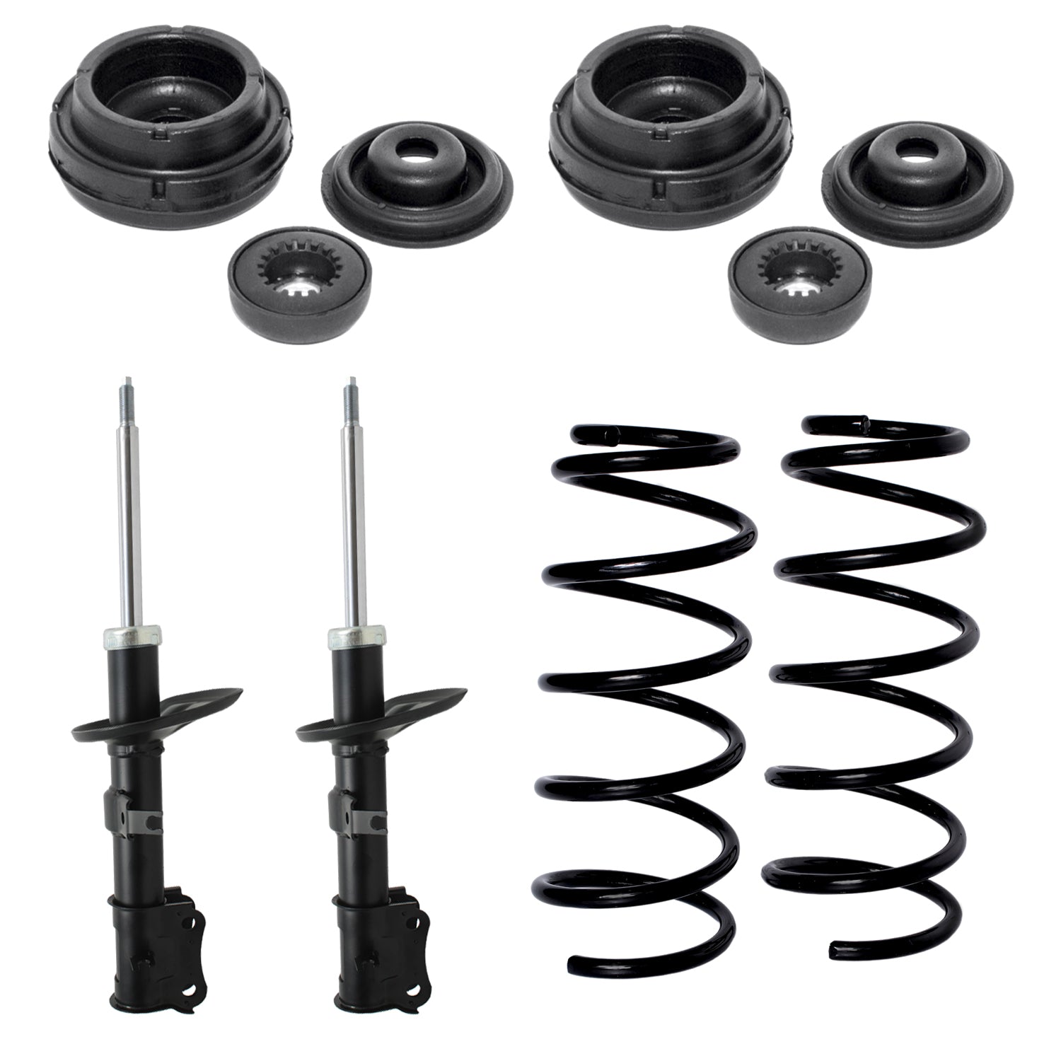 Kit Original Resortes, Amortiguadores y Bases Chevrolet Aveo 04-15 Delanteros Kit 6 Piezas