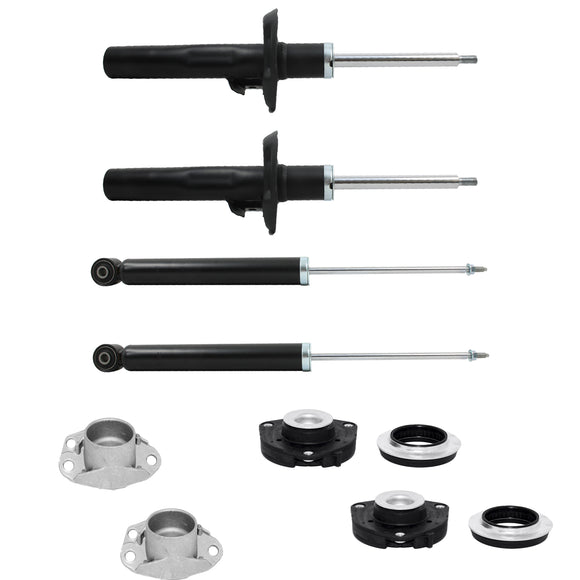 Kit Original Amortiguadores y Bases Volkswagen Jetta A6 (Bicentenario) (2.5L) (Carter 55 mm) (Eje rígido Buje 14 mm) 2010-2018 Delanteros y Traseros