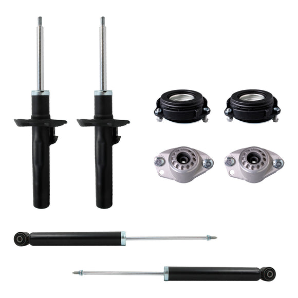 Kit Original Amortiguadores y Bases Volkswagen Jetta A6 (Bicentenario) (2.5L) (Carter 55 mm) (Eje rígido Buje 14 mm) 2010-2018 Delanteros y Traseros