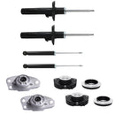 Kit Original Amortiguadores y Bases Volkswagen Bora (Carter 55 mm) (2.5L) (Para Eje rígido trasero) 2005-2011 Kit 8 Piezas-1