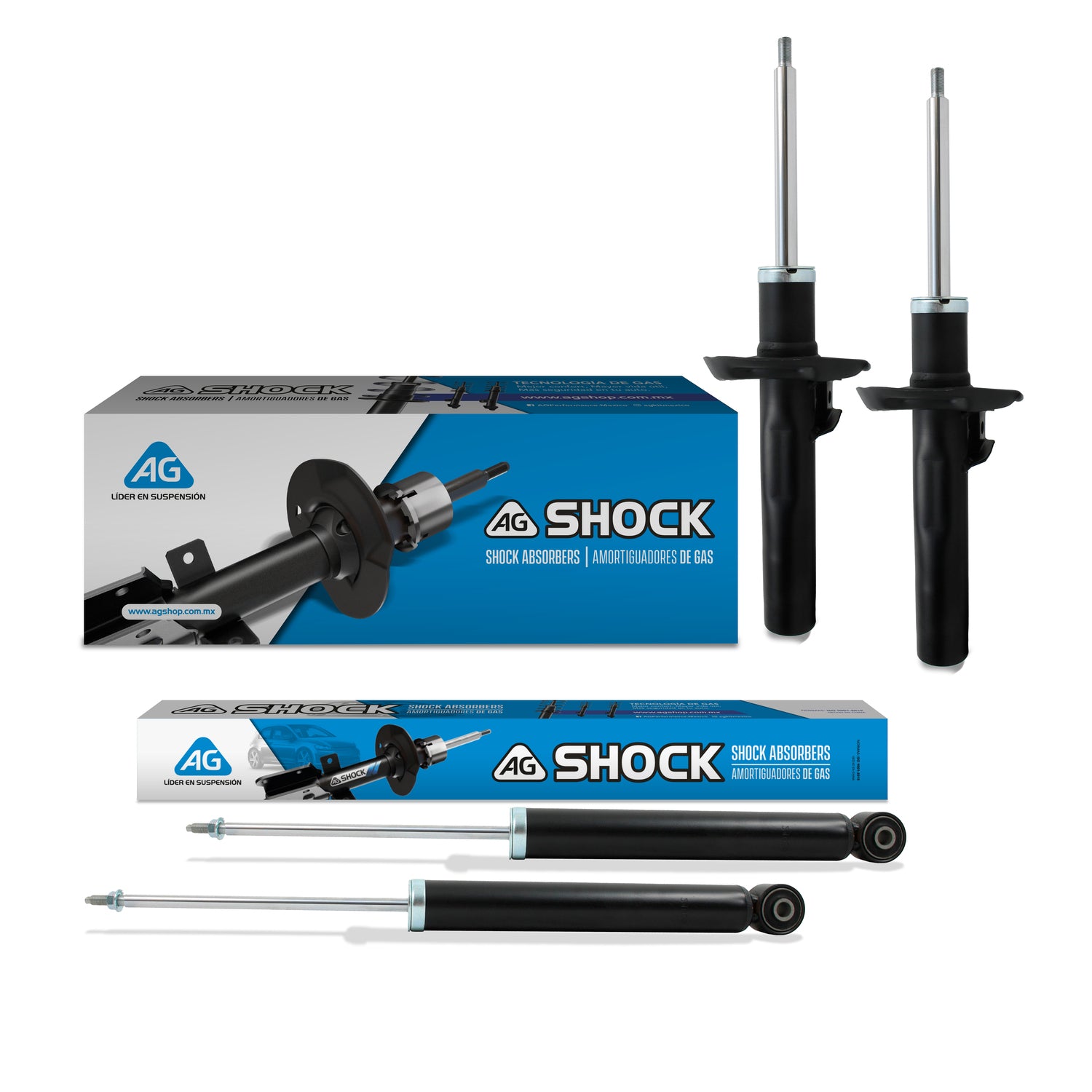 Amortiguadores Originales Ag Shock Seat Altea 55 mm 2006-2015 Delantero y trasero