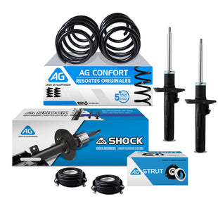 Kit Original Resortes, Amortiguadores y Bases Volkswagen Jetta (2.5L) 2011-2017 Kit 6 Piezas delanteras