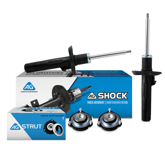 Kit Original Amortiguadores y Bases Volkswagen Jetta A6 (Bicentenario) (Carter 55 mm) (2.5L) 2010-2018 Kit 4 Piezas Delanteras