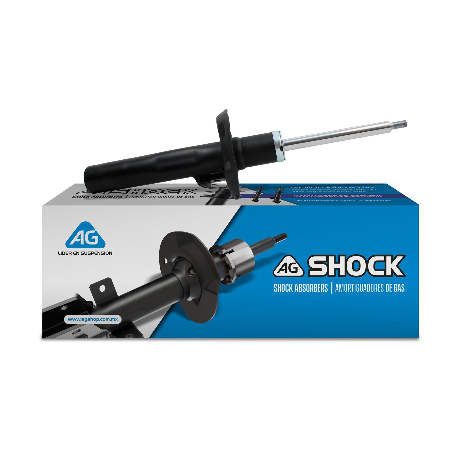 Amortiguador Original Ag Shock Volkswagen Golf A6 (Base 55 mm) 2008-2013 Delantero Izquierdo