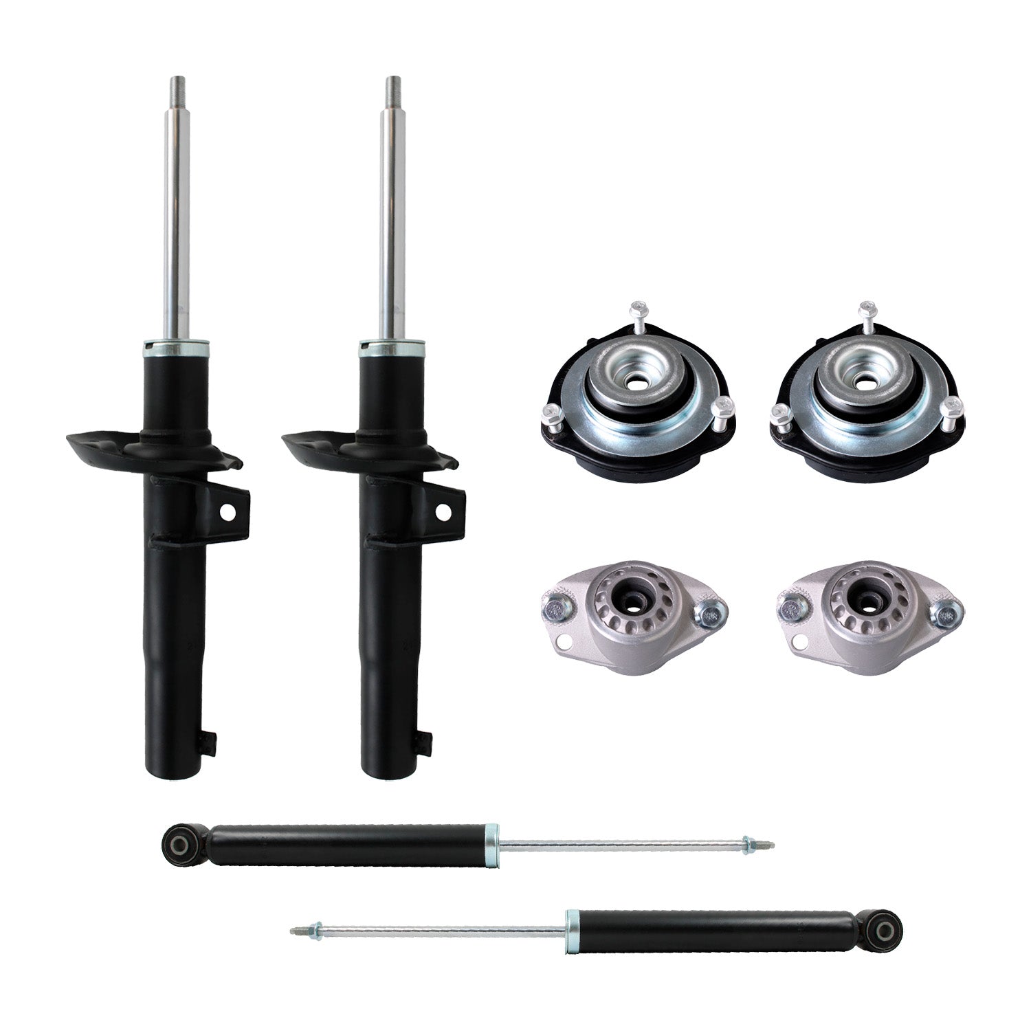Amortiguadores y Bases AG Jetta Jetta A6 (Bicentenario) (2.0L) (Eje rígido Buje 14 mm) (Carter 50 mm) 2010-2018 Delanteros y Traseros