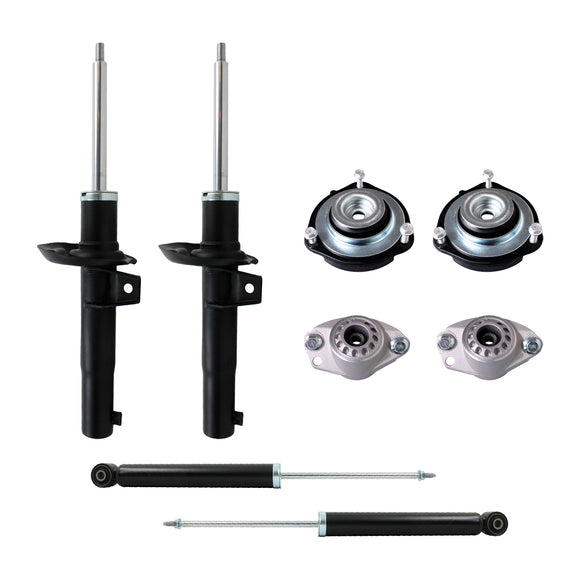 Amortiguadores y Bases AG Jetta A6 (Bicentenario) (2.0L) (Eje rígido Buje 14 mm) (Carter 50 mm) 2010-2018 Delanteros y Traseros