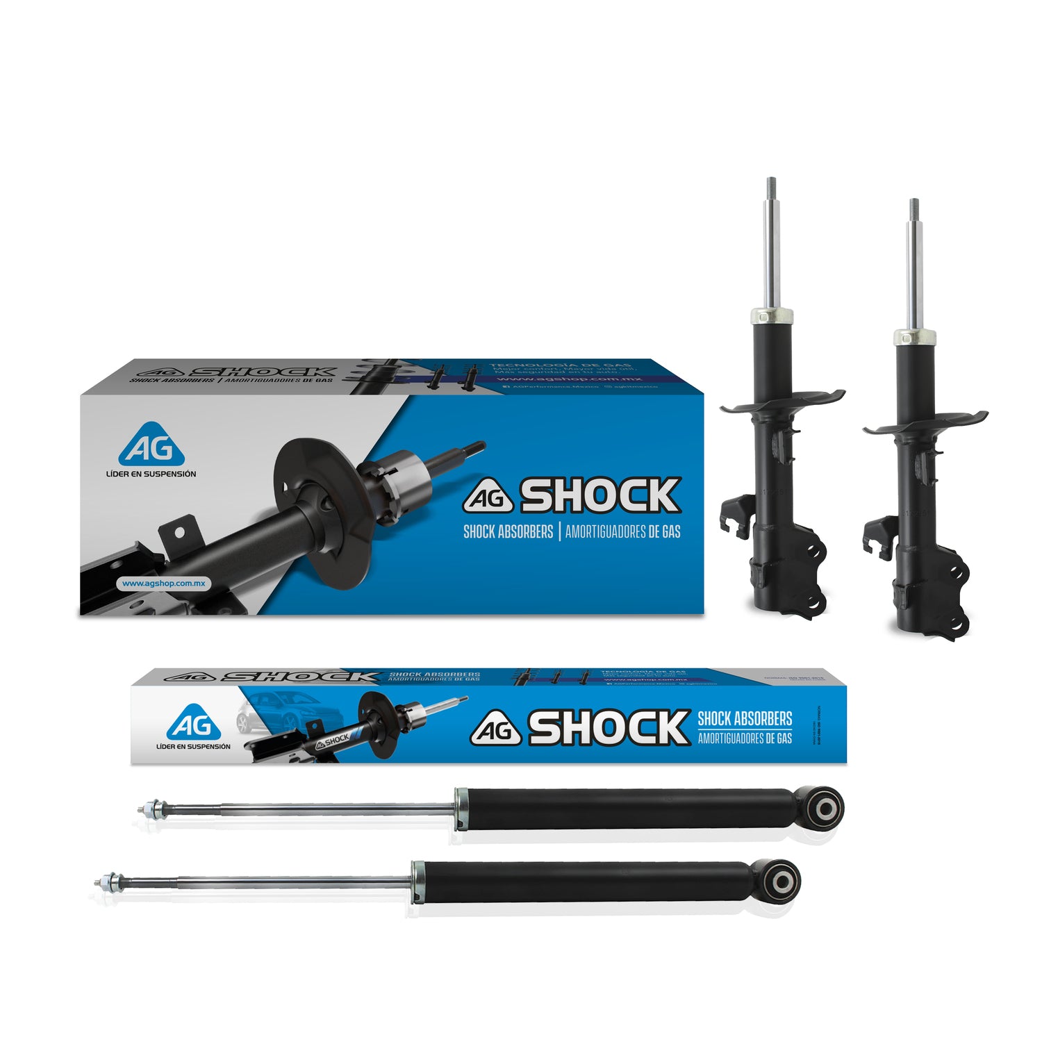 Amortiguadores Originales Ag Shock Nissan Tiida 06-18 Kit 4 Piezas