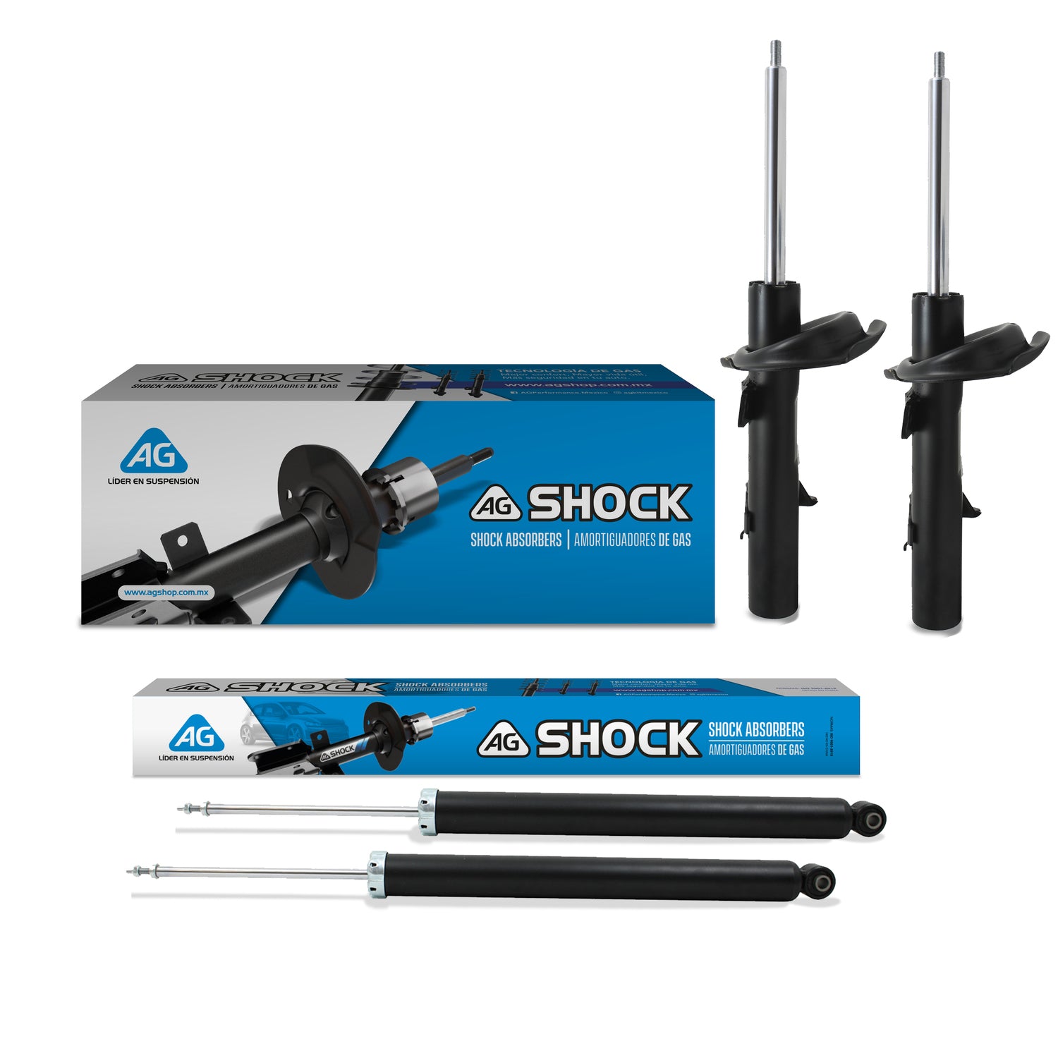 Amortiguadores Originales Ag Shock Ford Focus 2012-2013 Delanteros y Traseros