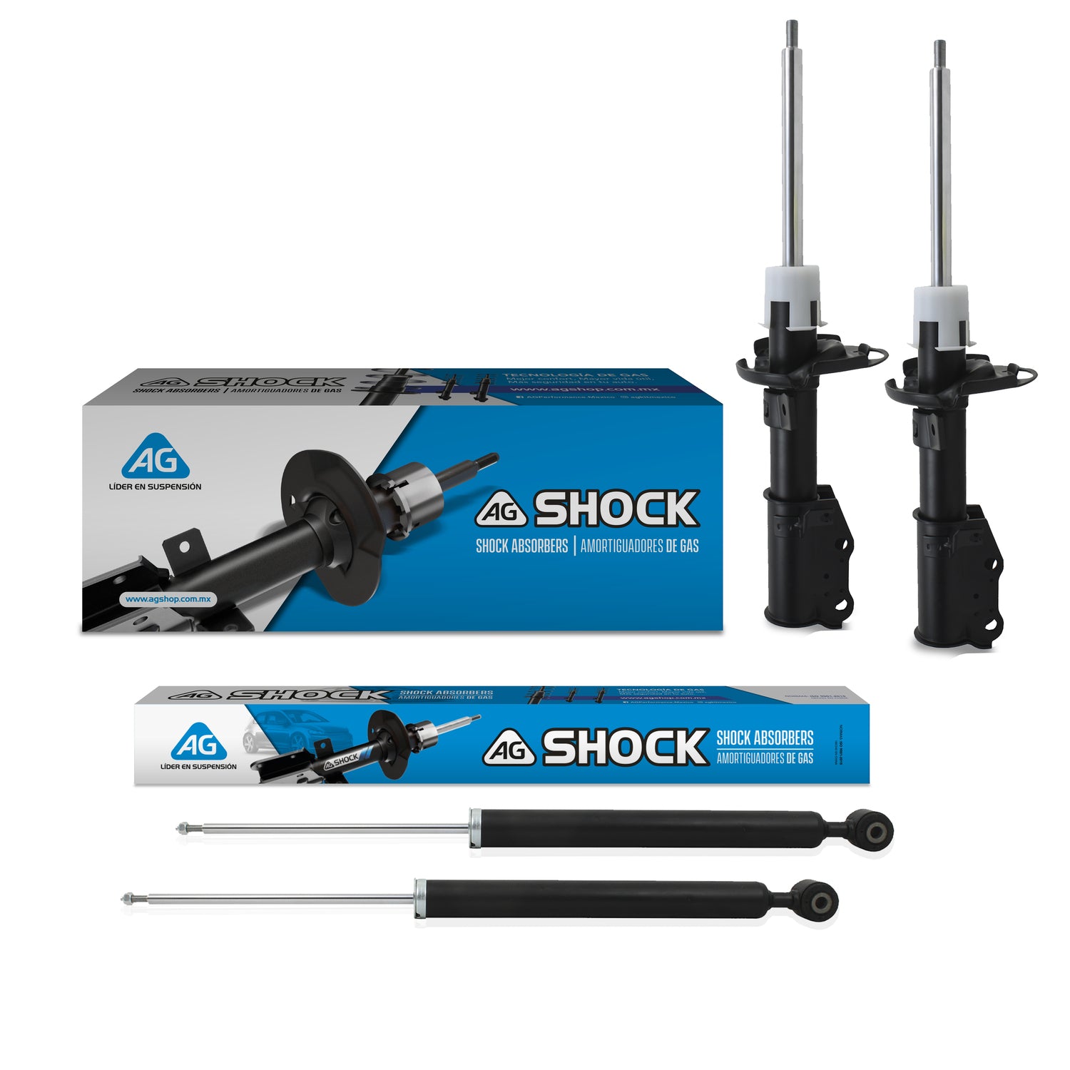 Amortiguadores Originales Ag Shock Ford Fiesta 2011-2013 Delanteros y Traseros