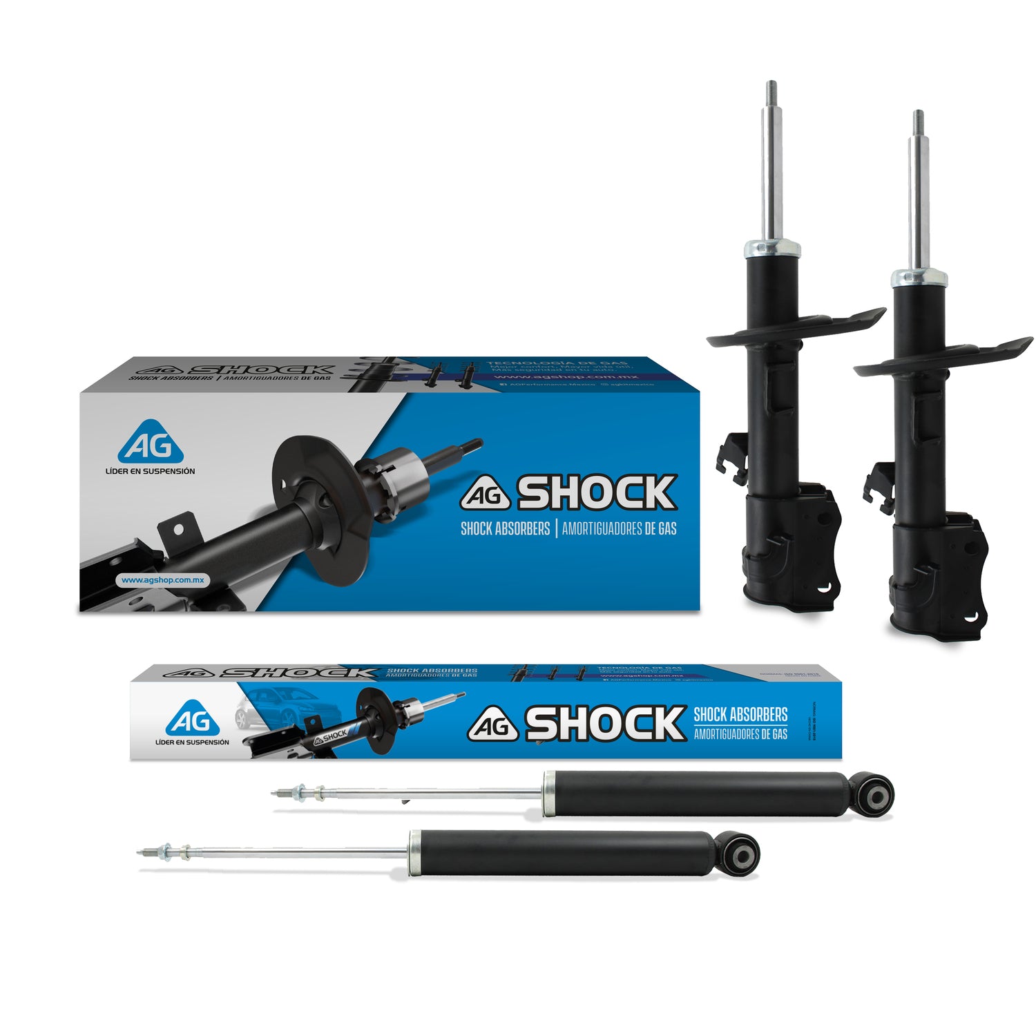 Amortiguadores Originales Ag Shock Nissan Sentra 13-19 Kit 4 Piezas