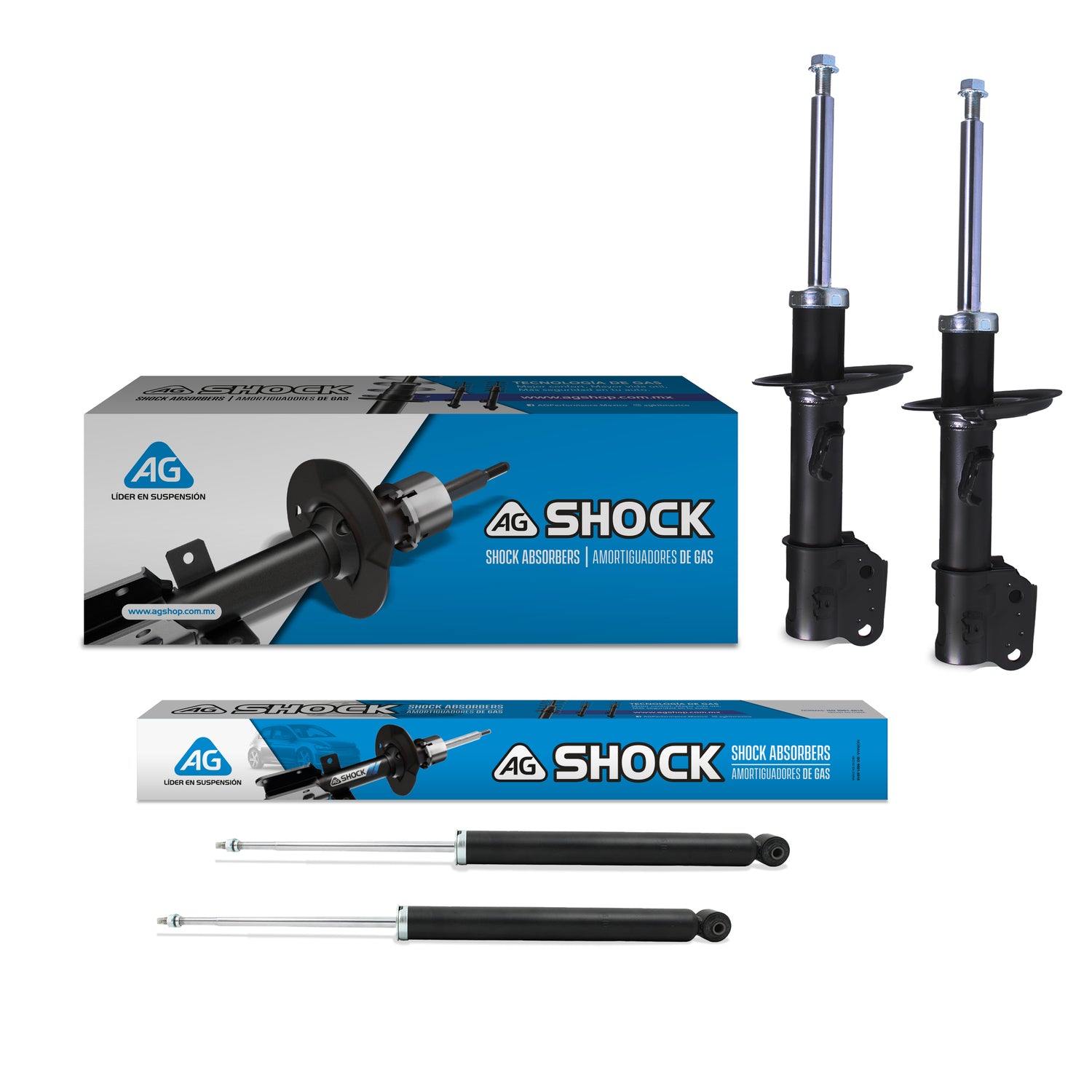Amortiguadores Originales Ag Shock Chevrolet Beat (Incluye Beat Activ) 2018-2021 Kit 4 Piezas