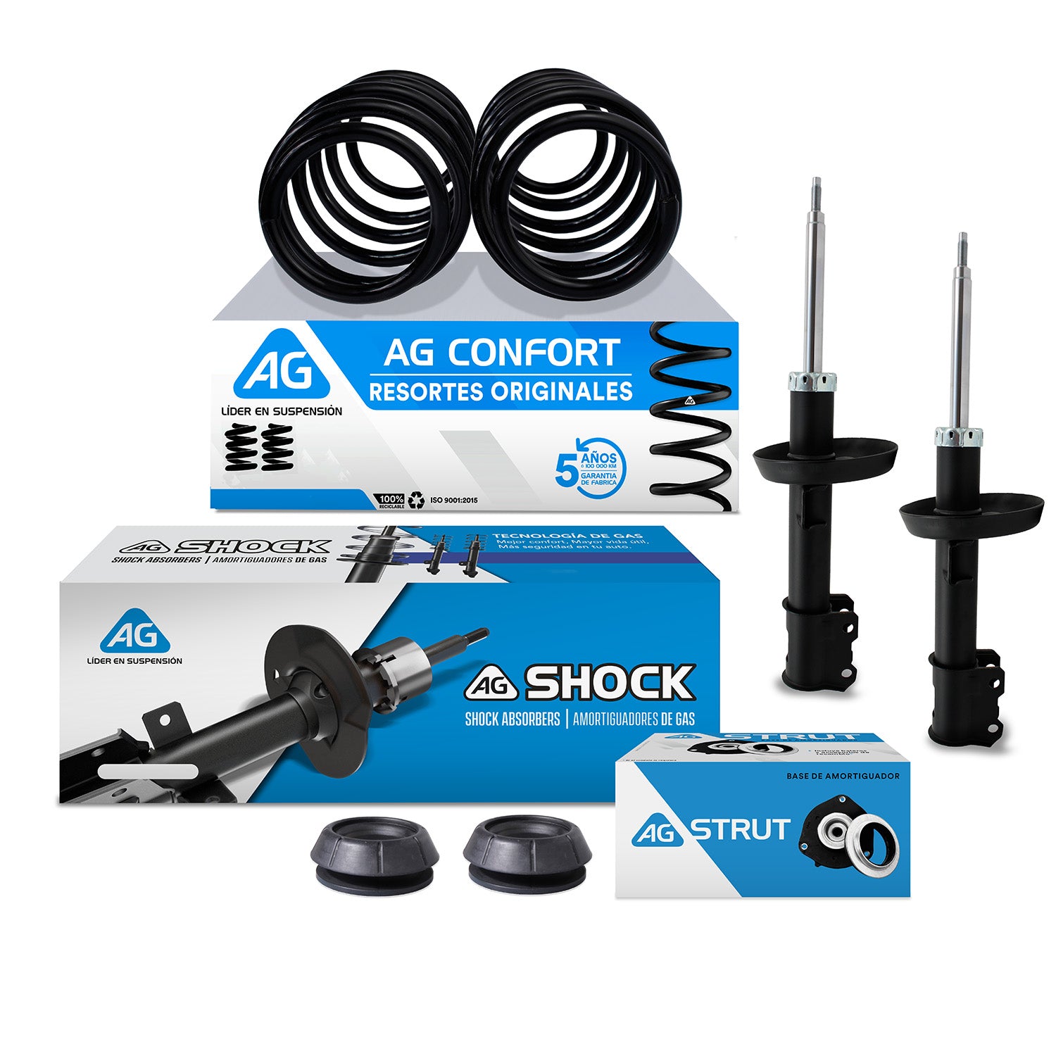 Kit Original Resortes, Amortiguadores y Bases Chevrolet Astra (Segunda generación) (No aplica para cables ABS) 2000-2008 Del Kit X6