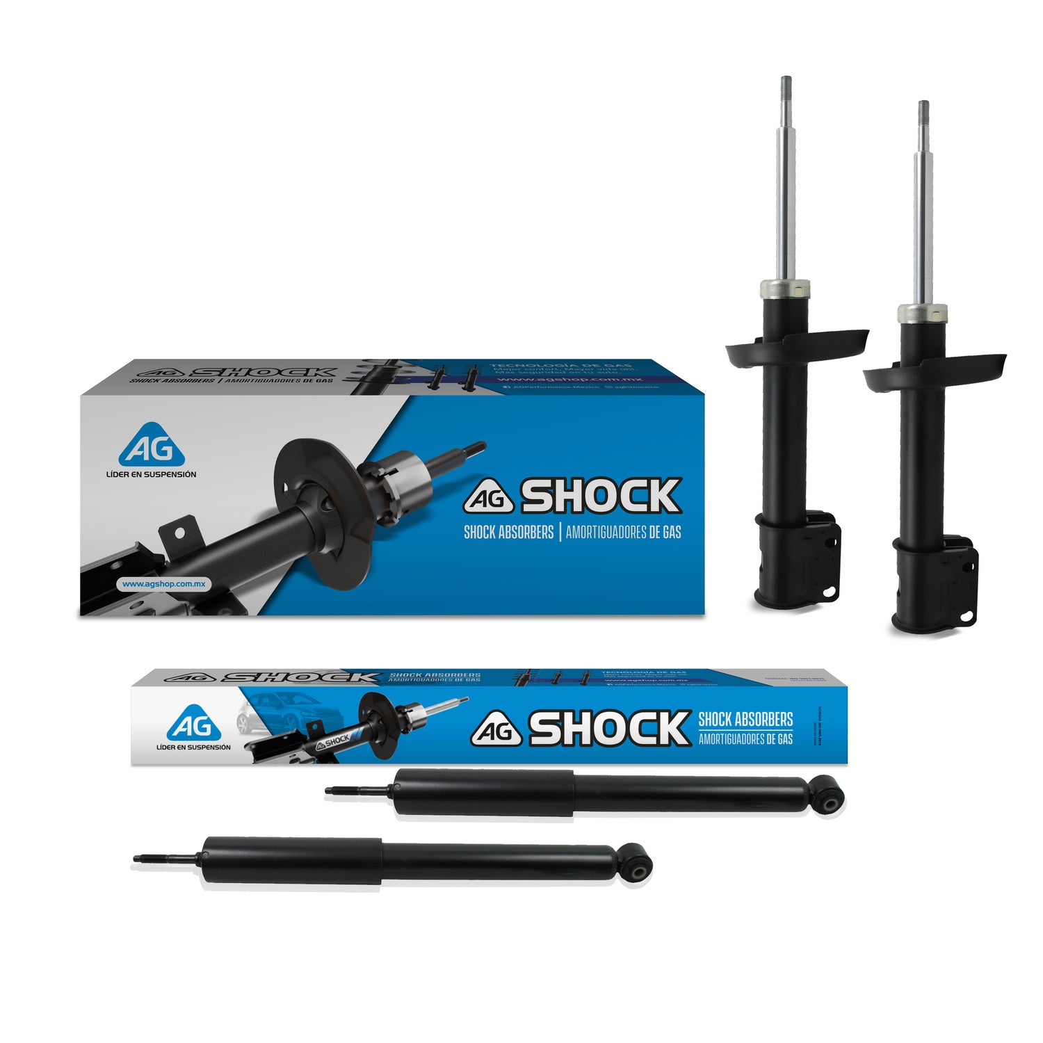 Amortiguadores Originales Ag Shock Chevrolet Monza 93-12 Kit 4 Piezas
