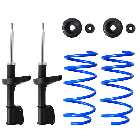 Kit Resortes Deportivos, Amortiguadores y Bases Nissan Platina 2002-2010 Delanteros