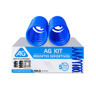 Resortes Deportivos AG Kit Volkswagen Golf A3 (México, Aro Grande) 1992-1995 Par Delantero