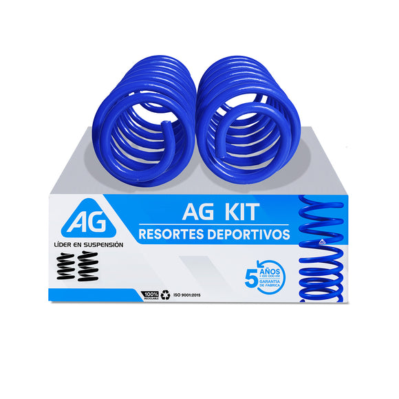 Resortes Deportivos AG Kit Ford Fiesta 2011-2013 Par Trasero
