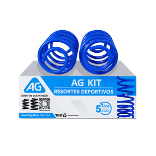 Resortes Deportivos AG Kit Chevrolet Sonic Sedán 2012-2019 Par Trasero