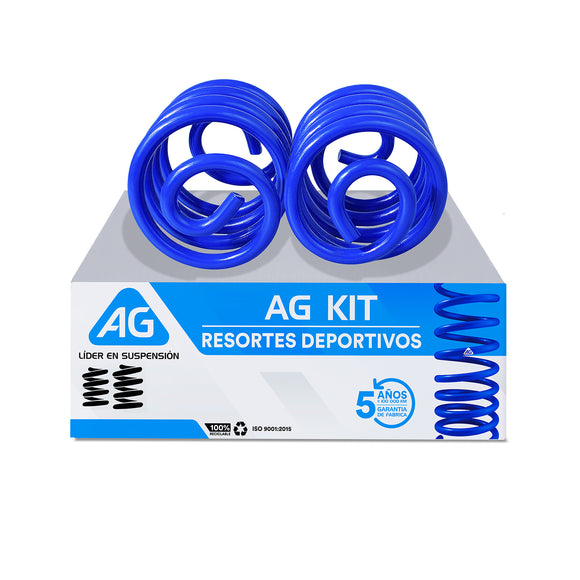 Resortes Deportivos AG Kit Chevrolet Corsa 00-08 Par Trasero