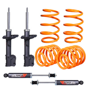 Kit Deportivo Resortes Ag Xtreme y Amortiguadores Ag Shox Chevrolet Corsa All Kit 8 Piezas
