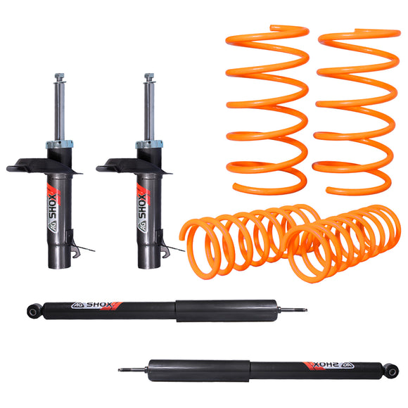 Kit Deportivo Resortes Ag Xtreme y Amortiguadores Ag Shox Ford Focus 00-08 Kit 8 Piezas