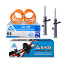 Kit Deportivo Resortes Ag Xtreme y Amortiguadores Ag Shox Peugeot 206 99-11 Kit 4 Piezas-1