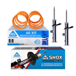 Kit Deportivo Resortes Ag Xtreme y Amortiguadores Ag Shox Peugeot 206 99-11 Kit 4 Piezas