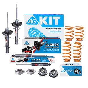 Resortes Deportivos, Amortiguadores Deportivos y Bases AG Volkswagen Jetta A4 1999-2008 Delanteros y Traseros